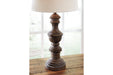 Magaly Brown Table Lamp (Set of 2) - Lara Furniture