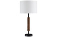 Maliny Black/Brown Table Lamp (Set of 2) - Lara Furniture