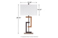 Syler Brown/Silver Finish Table Lamp (Set of 2) - Lara Furniture