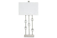 Jaala Clear/Silver Finish Table Lamp - Lara Furniture