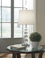 Joaquin Clear/Silver Finish Table Lamp (Set of 2) - Lara Furniture