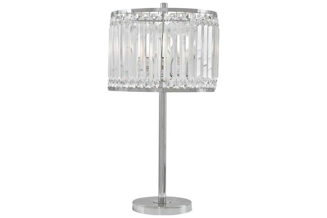 Gracella Chrome Finish Table Lamp - Lara Furniture