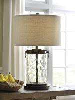 Tailynn Clear/Bronze Finish Table Lamp - Lara Furniture