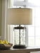 Tailynn Clear/Bronze Finish Table Lamp - Lara Furniture