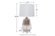 Jaslyn Silver Finish Table Lamp - Lara Furniture