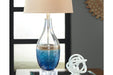 Johanna Blue/Clear Table Lamp (Set of 2) - Lara Furniture