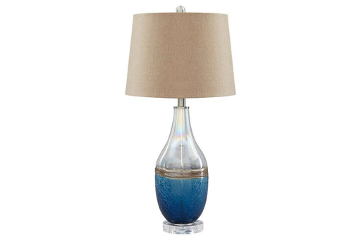 Johanna Blue/Clear Table Lamp (Set of 2) - Lara Furniture