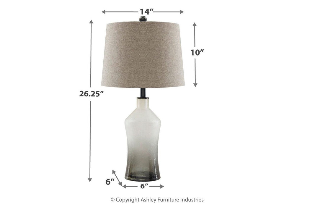 Nollie Gray Table Lamp (Set of 2) - Lara Furniture