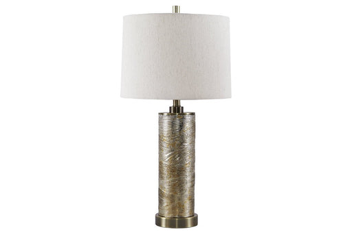 Farrar Gold Finish Table Lamp - Lara Furniture