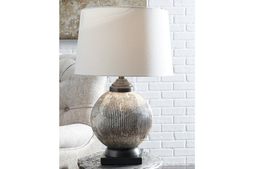 Cailan Silver/Bronze Finish Table Lamp - Lara Furniture