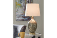 Jemarie Gray/Gold Finish Table Lamp - Lara Furniture