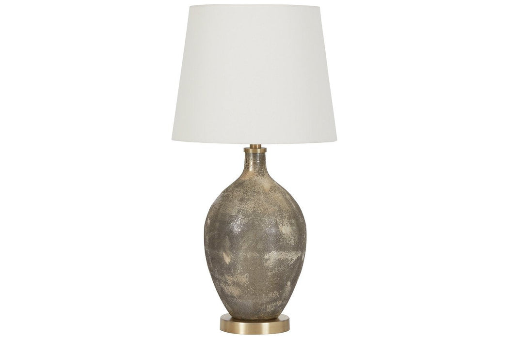 Jemarie Gray/Gold Finish Table Lamp - Lara Furniture