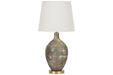 Jemarie Gray/Gold Finish Table Lamp - Lara Furniture