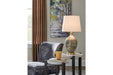 Jemarie Gray/Gold Finish Table Lamp - Lara Furniture