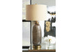 Aaronby Taupe Table Lamp (Set of 2) - Lara Furniture