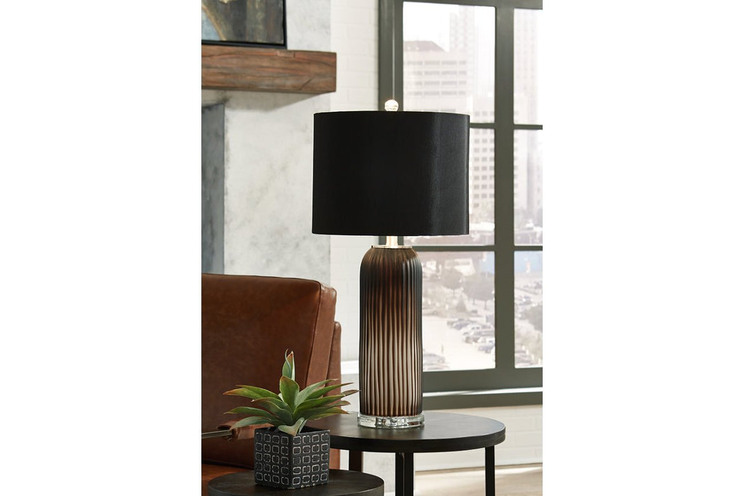 Abaness Black Table Lamp (Set of 2) - Lara Furniture