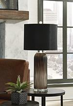 Abaness Black Table Lamp (Set of 2) - Lara Furniture