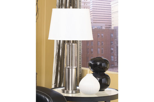 Norma Silver Finish Table Lamp (Set of 2) - Lara Furniture