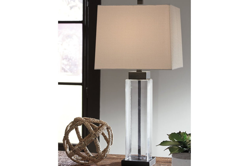 Alvaro Clear/Bronze Finish Table Lamp (Set of 2) - Lara Furniture