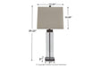 Alvaro Clear/Bronze Finish Table Lamp (Set of 2) - Lara Furniture