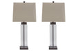 Alvaro Clear/Bronze Finish Table Lamp (Set of 2) - Lara Furniture