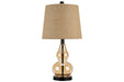 Makana Champagne/Black Table Lamp - Lara Furniture