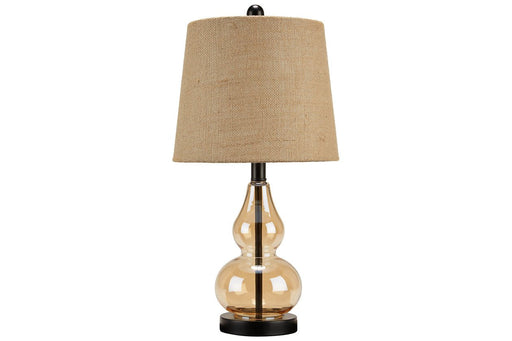 Makana Champagne/Black Table Lamp - Lara Furniture