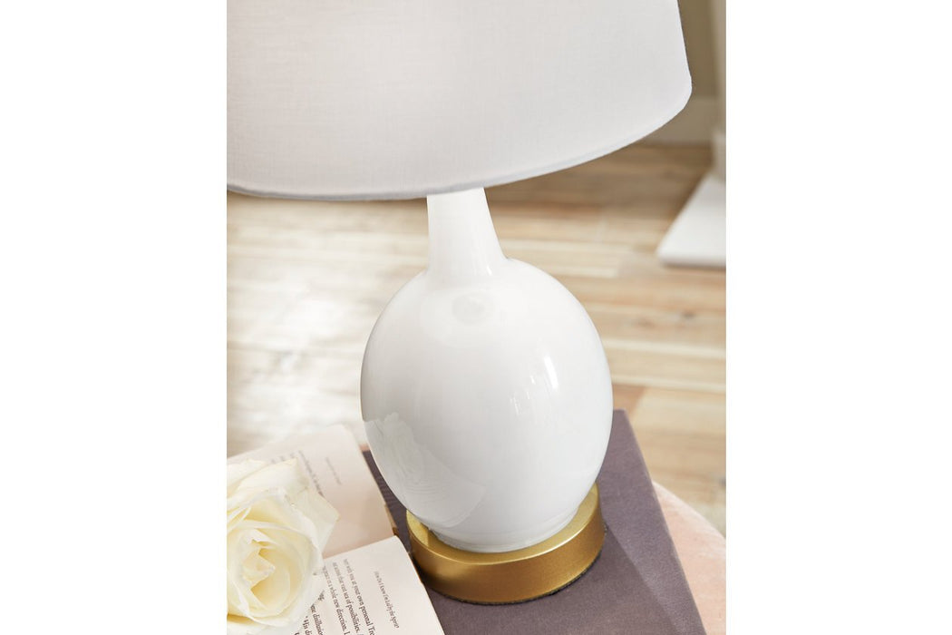 Arlomore White Table Lamp - Lara Furniture