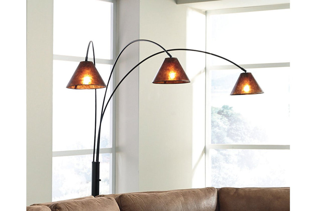 Sharde Black Floor Lamp - Lara Furniture