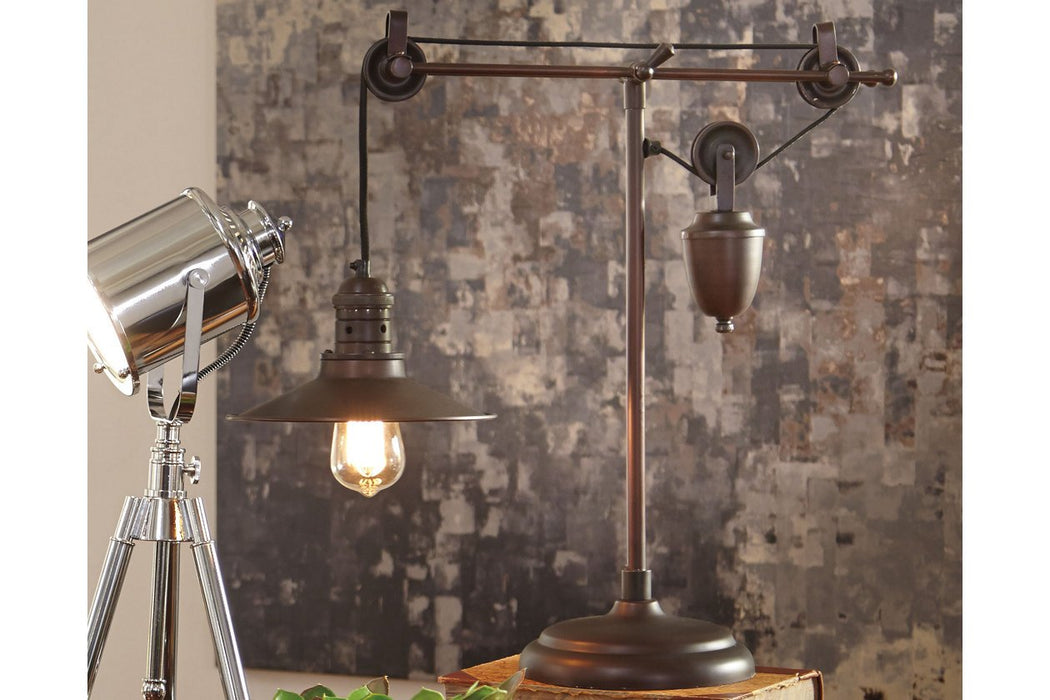 Kylen Bronze Finish Desk Lamp - Lara Furniture