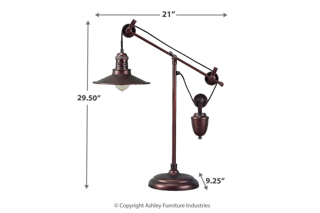 Kylen Bronze Finish Desk Lamp - Lara Furniture