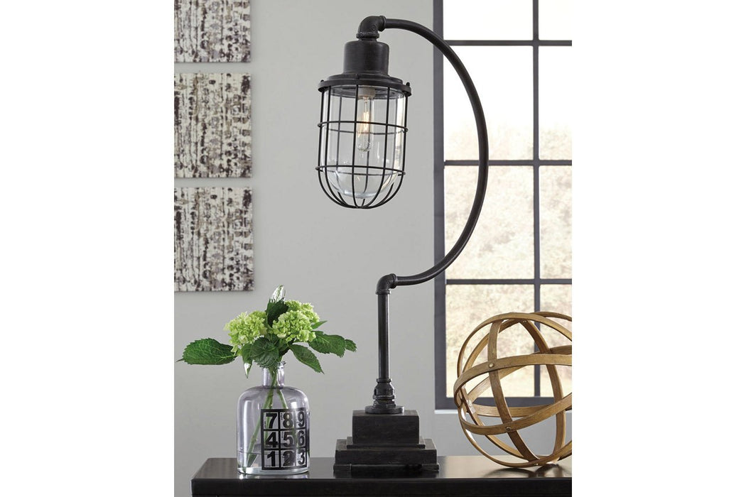 Jae Antique Black Desk Lamp - Lara Furniture