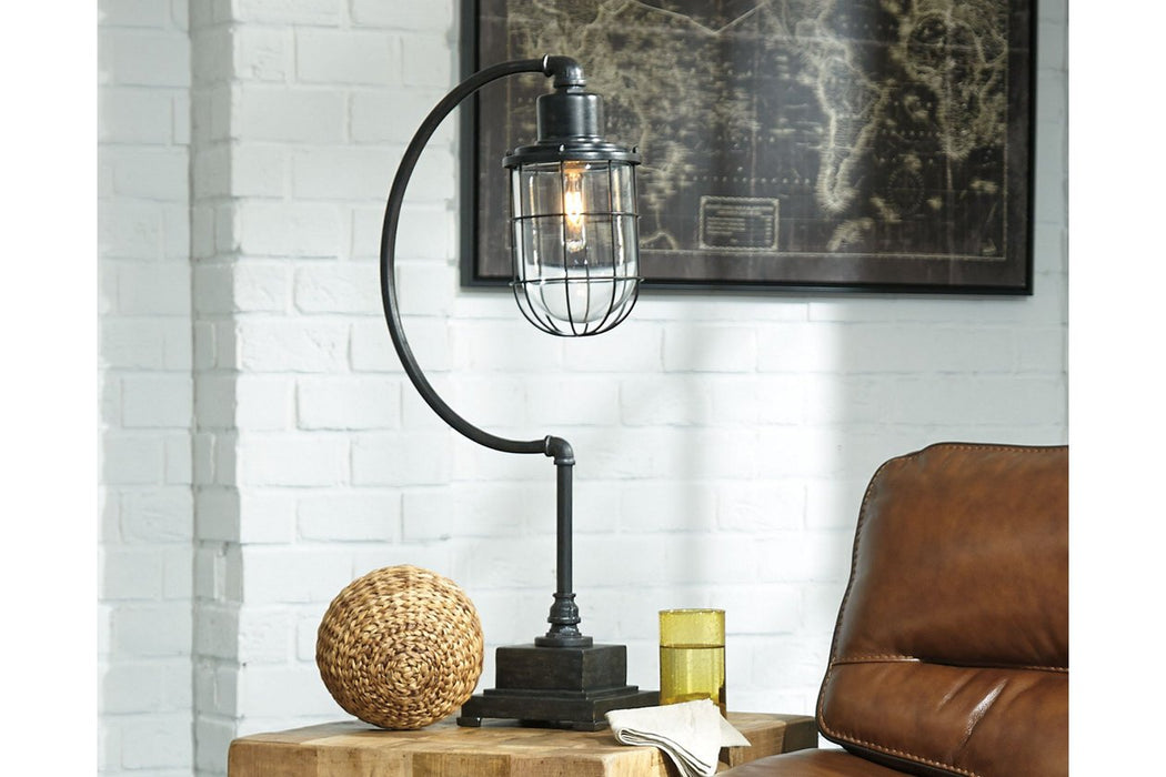 Jae Antique Black Desk Lamp - Lara Furniture