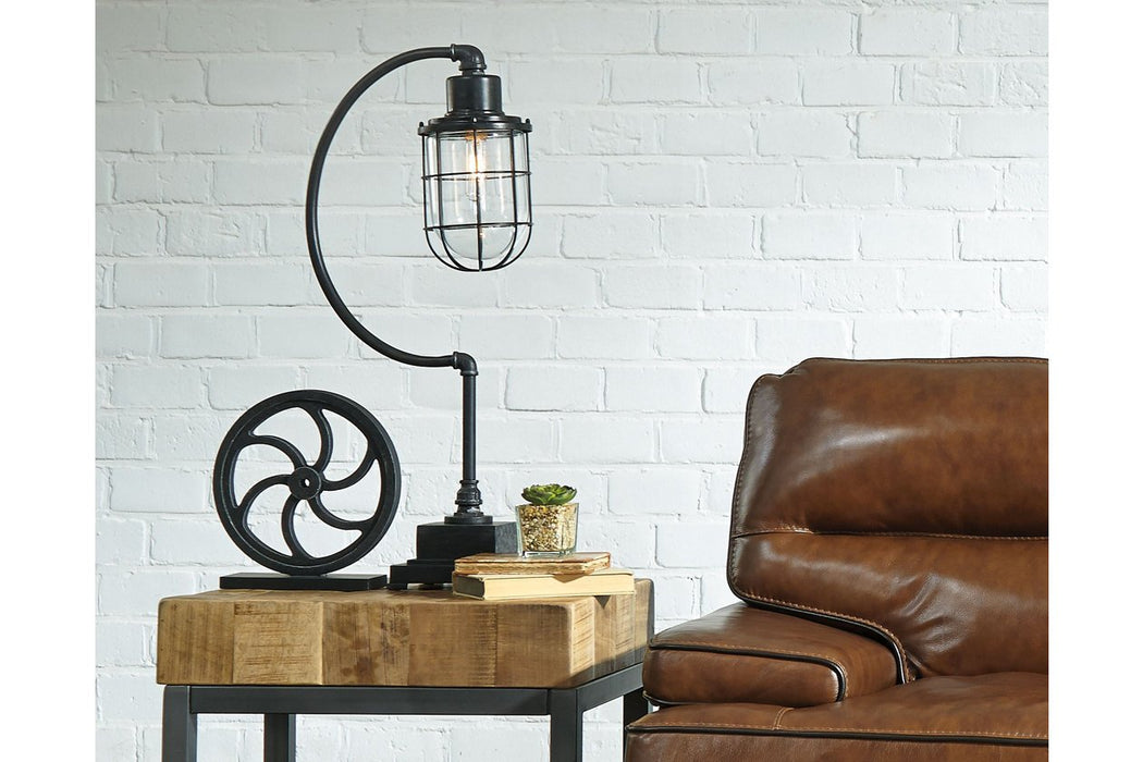 Jae Antique Black Desk Lamp - Lara Furniture