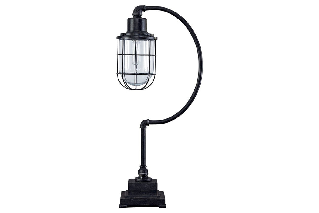 Jae Antique Black Desk Lamp - Lara Furniture