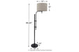 Anemoon Black Floor Lamp - Lara Furniture