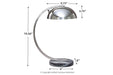 Haden Chrome Finish Desk Lamp - Lara Furniture