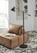 Garville Black/Gold Finish Floor Lamp - Lara Furniture