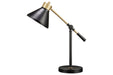 Garville Black/Gold Finish Desk Lamp - Lara Furniture