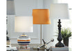 Kian Black/White Table Lamp - Lara Furniture