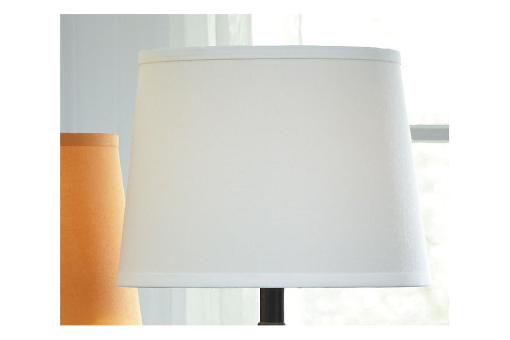 Kian Black/White Table Lamp - Lara Furniture