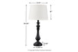 Kian Black/White Table Lamp - Lara Furniture