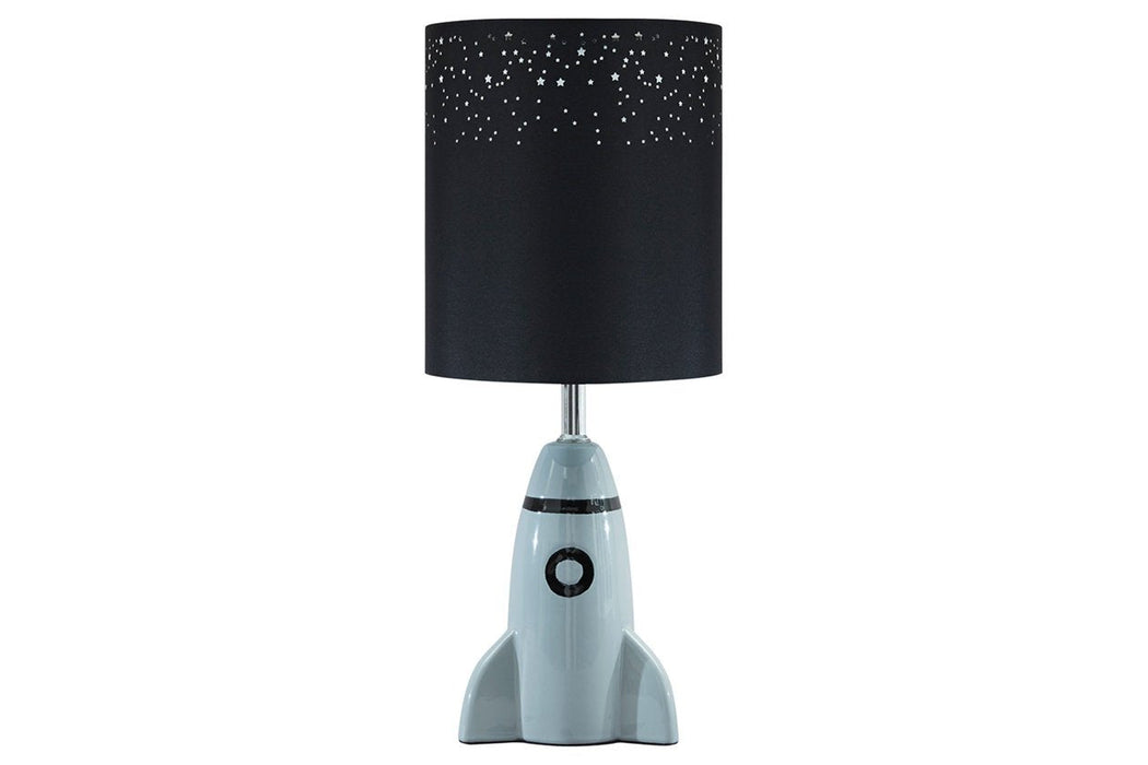 Cale Gray/Black Table Lamp - Lara Furniture