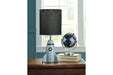 Cale Gray/Black Table Lamp - Lara Furniture