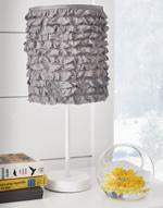 Mirette Gray/White Table Lamp - Lara Furniture