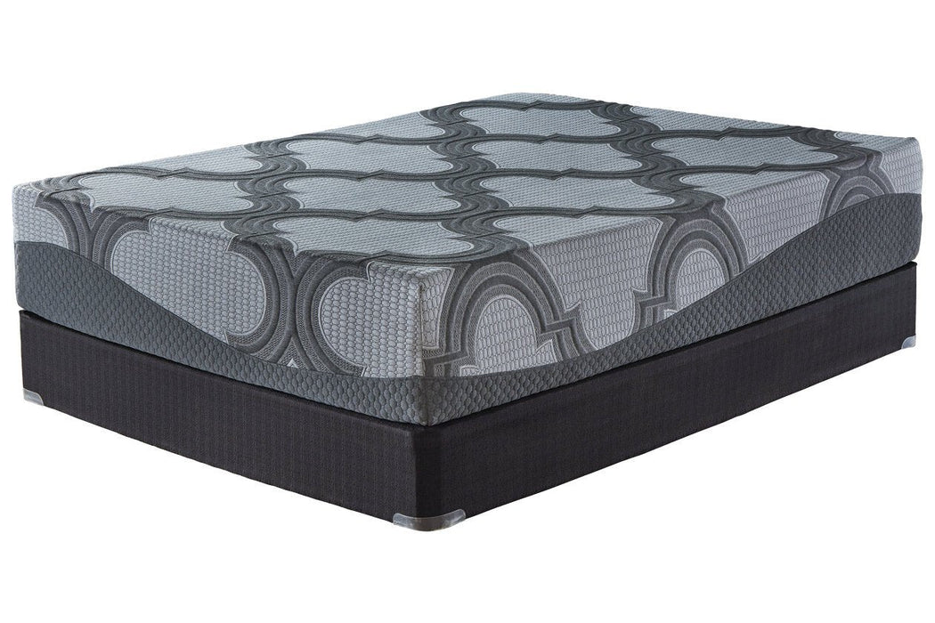 12 Inch Ashley Hybrid Gray Queen Mattress - Lara Furniture