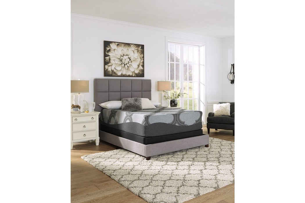 14 Inch Ashley Hybrid Gray Queen Mattress - Lara Furniture