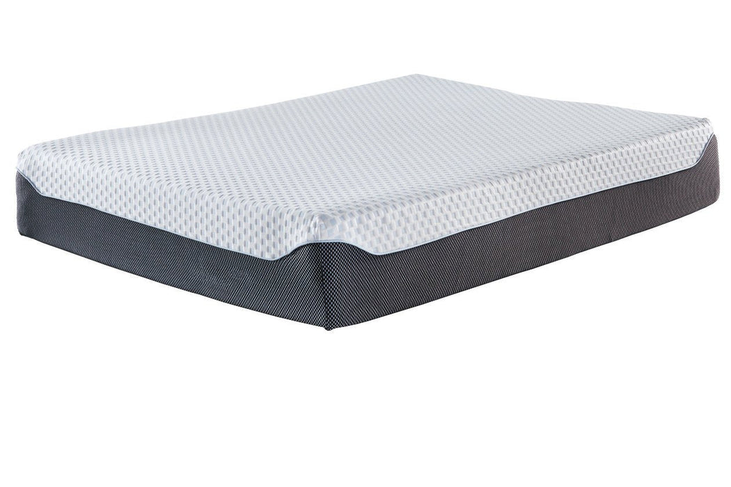 12 Inch Chime Elite White/Blue Twin Memory Foam Mattress in a box - Lara Furniture