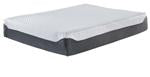 12 Inch Chime Elite White/Blue Twin Memory Foam Mattress in a box - Lara Furniture