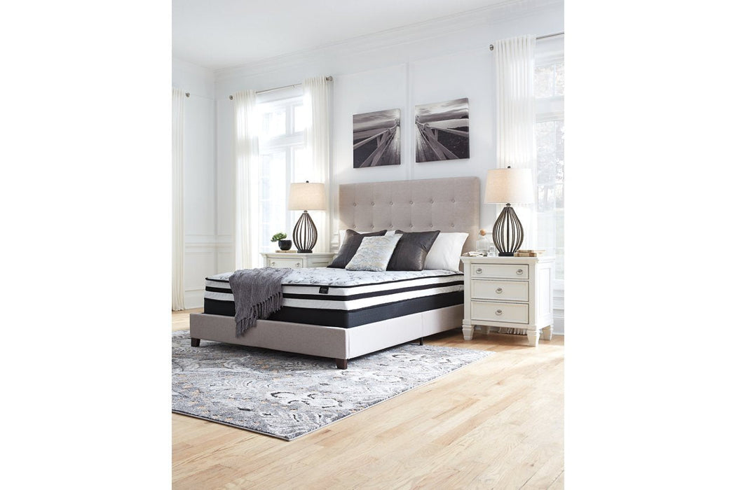 8 Inch Chime Innerspring White Queen Mattress in a Box - Lara Furniture